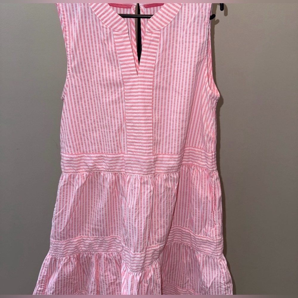 🙂Vineyard Vines Pink Striped Sleeveless Kids Dress
